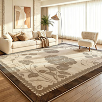 Tapis moderne abstrait à poils ras en polyester, grande taille, résistant aux taches, antidérapant, fabriqué à la machine, antibactérien, pour salon