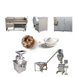 Ligne de production automatique de poudre de konjac Éplucheur de konjac Trancheuse Machine de séchage Ligne de production de poudre de konjac déshydratée - Product Image 2