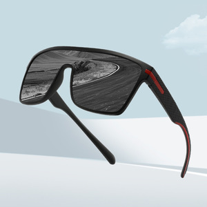 Cross Border Outdoor Goggles Cycling <b>Large</b> <b>Frame</b> Sports Sunglasses UV400 Polarized Windproof Driving Glasses Black PC <b>Frame</b> - Product Image 1