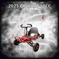 Moteur à essence pour enfants 80CC/100CC Go Kart Racer 35 km/h Vitesse Aire de jeux parfaite Kart et accessoires de pièces