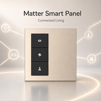 Panneau de commande central tactile Matter Smart Home en verre et PC, compatible Thread/Matter pour la domotique, le bureau et l'hôtellerie