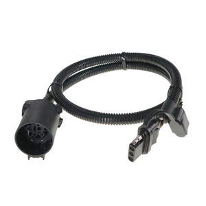 Faisceau de câbles de remorque 4 broches à 7 broches, 36 pouces, isolé en PVC noir, indice de protection IP65, pour connecteurs de style américain - Product Image 1