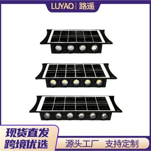 ไฟติดผนังโซลาร์เซลล์ 81012 ชิป LED สำหรับภายนอกบ้าน สวนหย่อม แสงตกแต่งกันน้ำ ไฟส่องผนังสร้างบรรยากาศ - Product Image 6