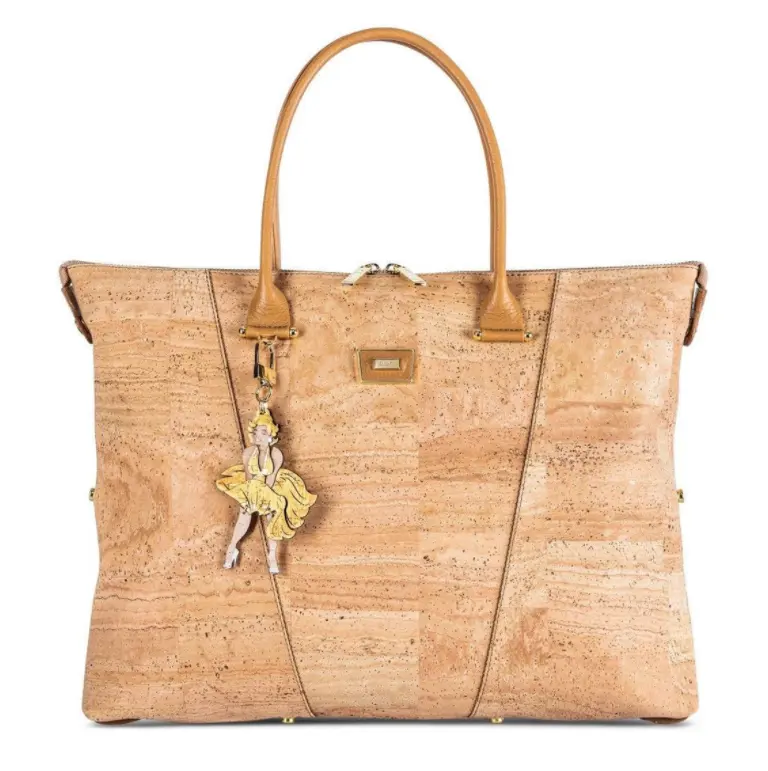 Natural French Style Cork Handbag Leather Strap Cork Bag Tote Cork Shopping Bag