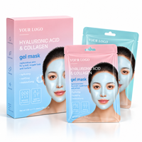 Masque en gel de collagène à l'acide hyaluronique, format voyage, masque visage profond au bio-collagène, masque de nuit coréen, personnalisable avec logo, marque privée