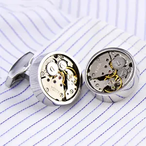 Wholesale custom watch cufflinks for mens shirts