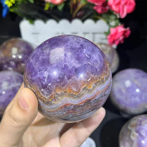 Venta al por mayor de nuevas bolas de ágata de amatista natural con rayas, esferas de cristal de cuarzo curativas para decoración del hogar y regalos - Product Image 6