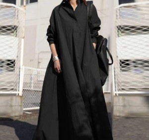 Abito Lungo da Donna con Colletto <span class=keywords><strong>e</strong></span> Vita Naturale - Stampa Digitale Semplice ed Elegante per Uscite Quotidiane <span class=keywords><strong>e</strong></span> Vacanze - Product Image 4