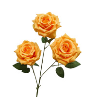 Bunga Pernikahan Buatan Tangan Realistis Warna Kuning Mawar Hydrangea Phalaenopsis Lily untuk Dekorasi Hari Ibu dan Kembali ke Sekolah