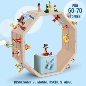 Estante Todeco Tonie para figuras auditivas Toniebox, almacenamiento magnético para Tonie 60-70, estante de pared y estante de escritorio Octágono - Product Image 2