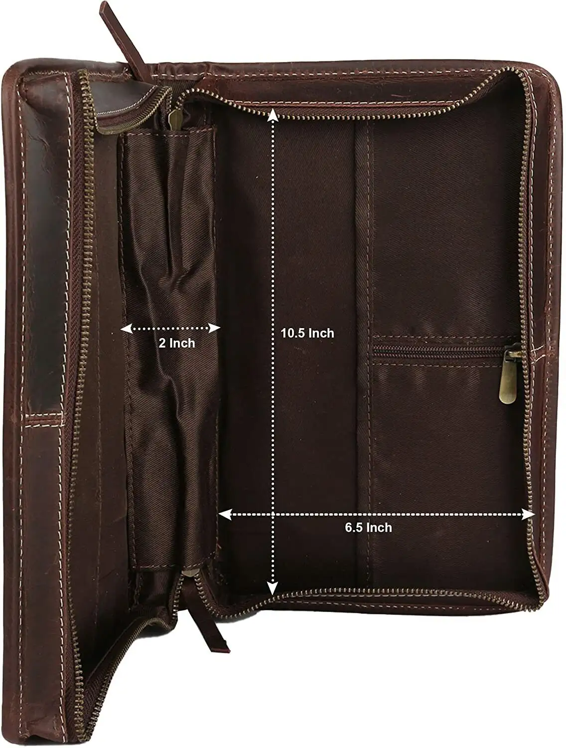 Capa de Bíblia para mulheres com alça e bolso traseiro em couro marrom vintage personalizado