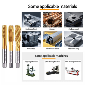 Grifos chapados en titanio para roscado de precisión | Herramienta esencial para juegos de grifos y troqueles en metal, acero y aluminio - Product Image 3