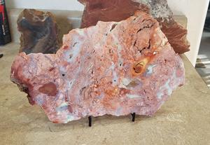 Dalles d'agate naturelle en forme de barbe à papa pour la lapidation, la collection et la lithothérapie - Product Image 4