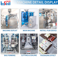 Machine d'emballage verticale (VFFS) pour aliments, lait, crème glacée, eau, jus, soda, miel, pâte, yaourt, liquides