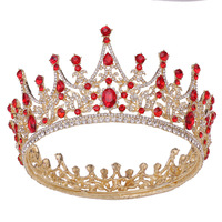 Diadème de couronne de reine émeraude accessoires de cheveux pour anniversaire de mariage Pageant Prom pour les femmes bandeau de fée