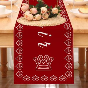 Mantel y Camino de Mesa con Estampado a Cuadros Rojos, Venta al por Mayor para Decoración de San Valentín y Aniversarios - Product Image 3