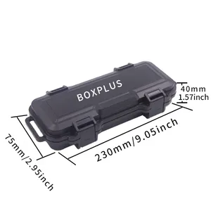 Outdoor Plastic Case Waterproof Sd Card Storage Box Plastic Hard Case With Removable Divider