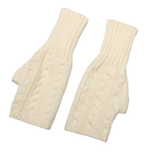 Autunno inverno guanti lavorati a maglia mezze dita da donna versione coreana Versatile uso quotidiano per gli studenti a mezza lunghezza senza dita - Product Image 5