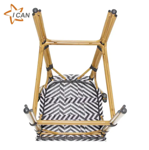 Tabouret haut de jardin tissé <span class=keywords><strong>parisien</strong></span> Salle à manger en plein air Restaurant Meubles Tabouret Chaises de <span class=keywords><strong>bar</strong></span> hautes - Product Image 4