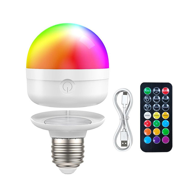Wholesale E26 E12 RGB Remote Control LED Smart Bulbs High Quality Home Decorative Lighting DC Power Supply Low Price CRI 80