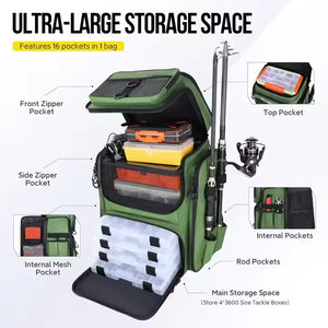 Bolsa de equipo de pesca para acampar de fábrica, cajas de almacenamiento de aparejos de caña para exteriores, bolsas de herramientas de pesca, bolsa de pesca deportiva impermeable - Product Image 2