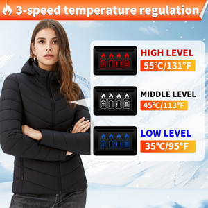 Custom LOGO Rechargeable <strong>Winter</strong> Heated Jacket For Men Women 21 Zone Heating Size S-7XL Windproof And Warm With Hooded - Product Image 3