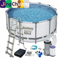 Piscine hors-sol ronde Jingchuang56420 pour adultes et enfants, grand bassin à poissons