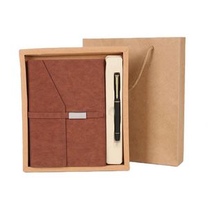 Agenda 2024 A5 personnalisé, coffret cadeau de luxe en cuir souple, carnet de notes de luxe avec stylo et boucle métallique, 365 jours - Product Image 2