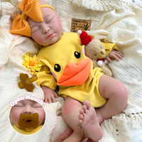 Poupée Reborn Fille de 22 Pouces avec Sucette Réaliste, Silicone Souple Extensible, Veines Peintes à la Main pour Collectionneurs d'Art et Passionnés