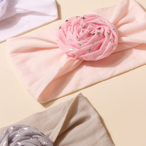 3 Stück New European American Style Niedliche Baby Blume Solid Elastic Nylon Stirnband Komfortable Kinder Haarschmuck - Product Image 3