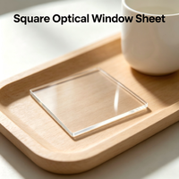 Industrial Square Optical Window Sheet 80mm Length 80mm Width for Optical Surveying Measuring Instrument Shell Parts