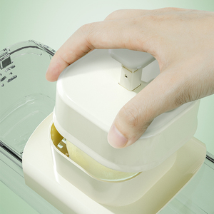 <span class=keywords><strong>Mandoline</strong></span> à légumes best-seller avec récipient transparent, fonctionnement par pression, coupe les légumes uniformément, idéale pour le comptoir de cuisine - Product Image 5