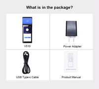 5.5 pouces système de position de stationnement de voiture sans fil Gprs Nfc terminal de position portable 4G machine de position portable avec imprimante de billets V510