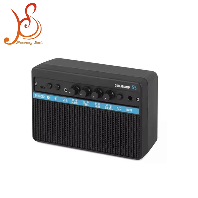 8W Mini Portable Bass Electric Guitar Amplifier-Outdoor Rechargeable ABS Music Power Speaker
