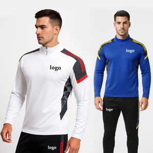 Men's Sporty Long Sleeve Zip-Up <b>Shirt</b> With <b>Geometric</b> Print Quick Dry Polyester Casual Wear Autumn Full Sleeve Stand Collar - Product Image 3