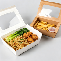 Offerta Diretta di Fabbrica: Scatole per Insalata in Carta Antigrasso con Finestra Trasparente, Contenitori Monouso per Cibo da Asporto, Personalizzazione Logo Accettata