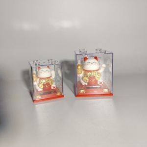 Japanische Figur dekorative Artikel Kunststoff Glücks katze automatisch Hände schütteln Fortune Cat Auto Büro Home Geschenk kreative Dekoration - Product Image 3