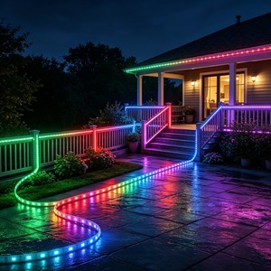 Bande lumineuse LED intelligente étanche IP68, changement de couleur RVB, pour décorations de Noël, jardin extérieur, piscine et maison - Product Image 4