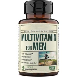 Cápsulas Multivitamínicas para Hombres, Suplemento Diario de Multivitaminas y Multiminerales, Vitaminas, Cápsulas Multivitamínicas - Product Image 1