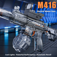 Pistolet à eau électrique automatique haute vitesse avec silencieux lumineux pour enfants, idéal pour les jeux en extérieur