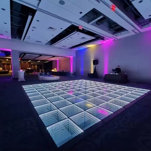 พื้นเต้นรำแม่เหล็กไร้สาย ไฟ LED เมทริกซ์ RGB สำหรับงานแต่งงาน ปาร์ตี้ แสงสีขาวแบบอินเทอร์แอคทีฟ ควบคุมด้วยระบบ DMX512 มาตรฐาน <span class=keywords><strong>IP53</strong></span> - Product Image 2