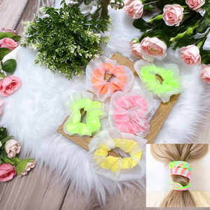 Elastico per capelli fluorescente G21XIAP6 600 Coma De Pelo in morbido tulle, accessorio per capelli per donne e ragazze. - Product Image 2