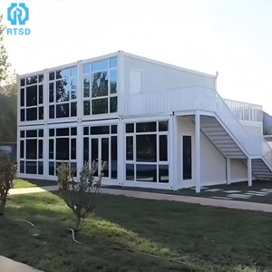 Nhà lắp ghép mô-đun 2 tầng, tháo lắp nhanh, di động, kiểu container, nhà tiền chế, thích hợp làm nhà ở hoặc văn phòng. - Product Image 1