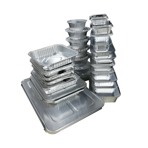 Meishida Aluminum Foil Loaf <b>Pan</b> 500pcs Disposable Rectangle <b>Microwave</b> Safe For BBQ <b>Grilled</b> Meat Packaging - Product Image 3