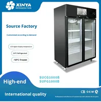 Vitrine Réfrigérée Commerciale à Température Unique avec Porte Vitrée, Étagères Réglables et Contrôle Numérique de la Température pour Boissons et Aliments