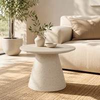 Table à manger extensible industrielle moderne, finition micro-ciment blanc, écologique, gain de place, mobilier de maison, vente en gros d'usine