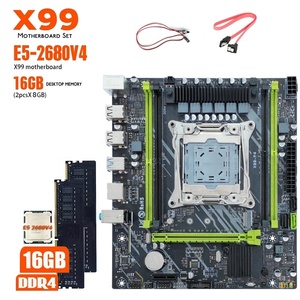 ชุดเมนบอร์ด X99 P4 พร้อมซีพียู LGA2011-3 Xeon E5-2680V4 แรม DDR4 16GB (2*8GB) 2133MHZ รองรับ NVME M.2 เมนบอร์ด X99 - Product Image 1