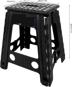 Premium Heavy Duty Folding Step <b>Stool</b>-Adjustable Height Plastic <b>Storage</b> <b>Stool</b> for Adults Bedroom Warehouse Kitchen School Use - Product Image 2