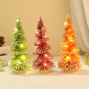 Mini adorno de árbol de Navidad en espiral de alta calidad con luces, pantalla de escritorio personalizada o ventana, regalo de Navidad festivo - Product Image 1