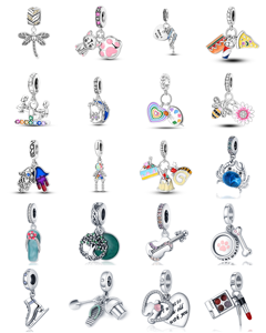 Colgantes de Aleación de Zirconia Chapados en Oro para Niños, Hechos a Mano, Más Vendidos - Venta Directa de Accesorios de Moda con Cuentas Mixtas - Product Image 1